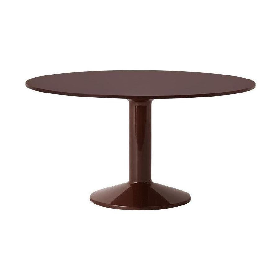 Muuto Midst eettafel rond Ø140 cm Dark Red Linoleum/Dark Red