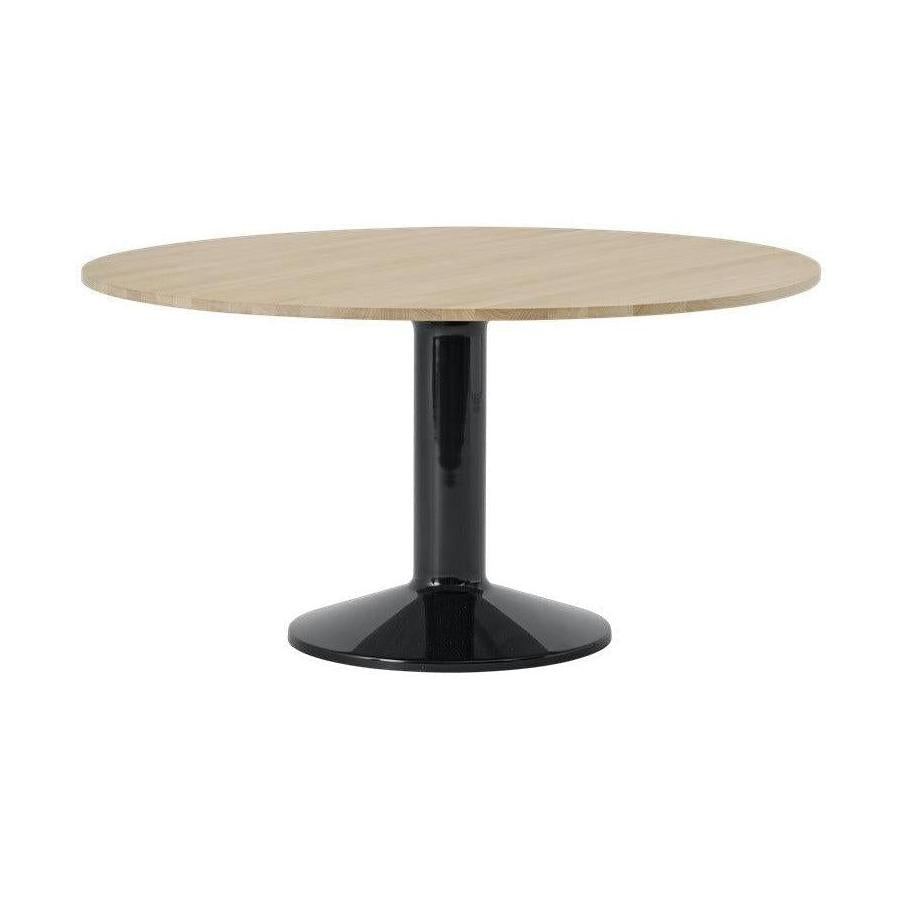 Muuto Midst eettafel rond Ø140 cm Oiled Oak/Black