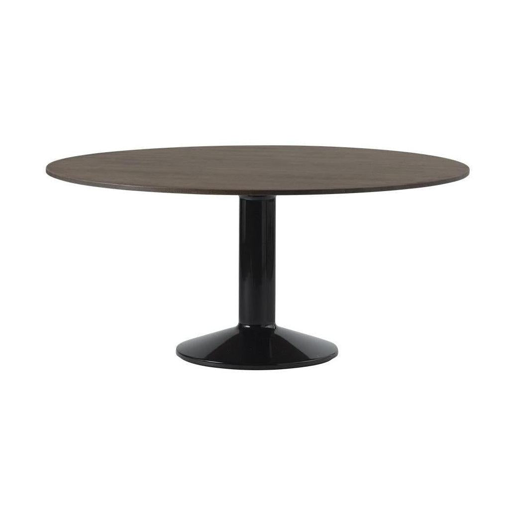 Muuto Midst eettafel rond Ø160 cm Dark Oiled Oak/Black
