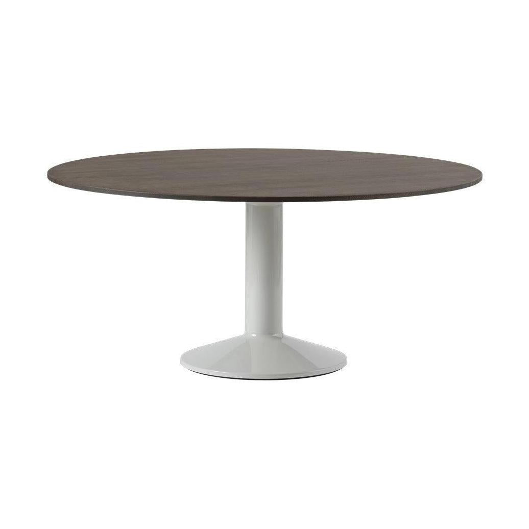 Muuto Midst eettafel rond Ø160 cm Dark Oiled Oak/Grey
