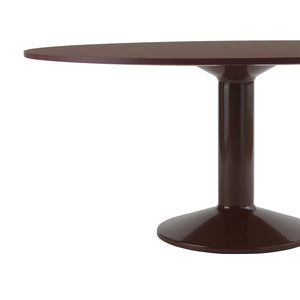 Muuto Midst eettafel rond Ø160 cm Dark Red Linoleum/Dark Red