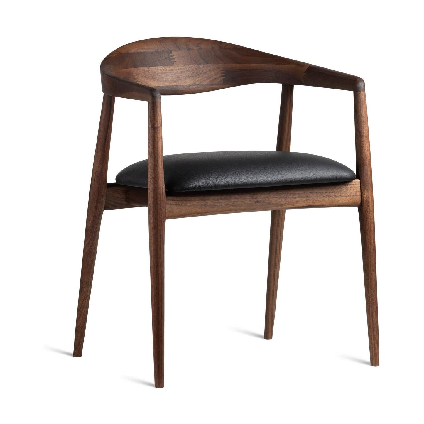 HelloChair HC307 Miru eetkamerstoel leer Onyx walnoot natural oil