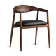 HelloChair HC307 Miru eetkamerstoel leer Onyx walnoot natural oil