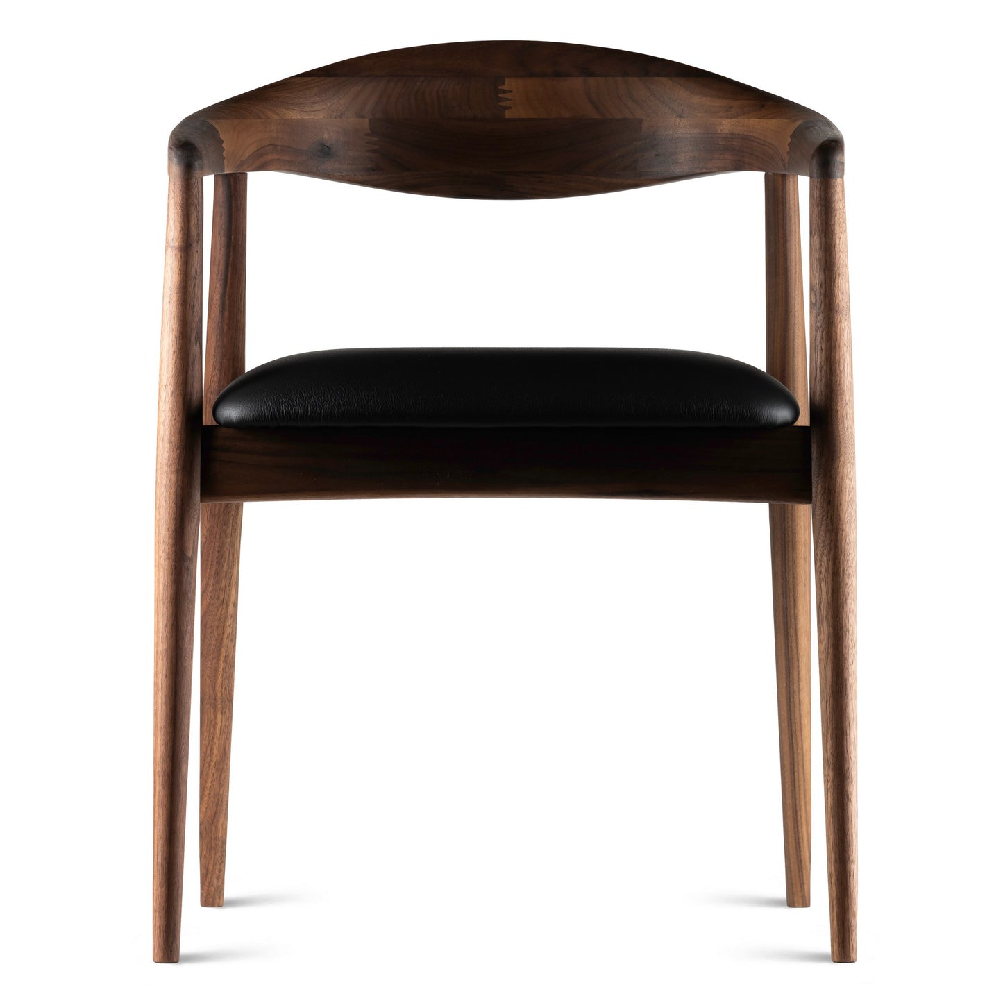 HelloChair HC307 Miru eetkamerstoel leer Onyx walnoot natural oil