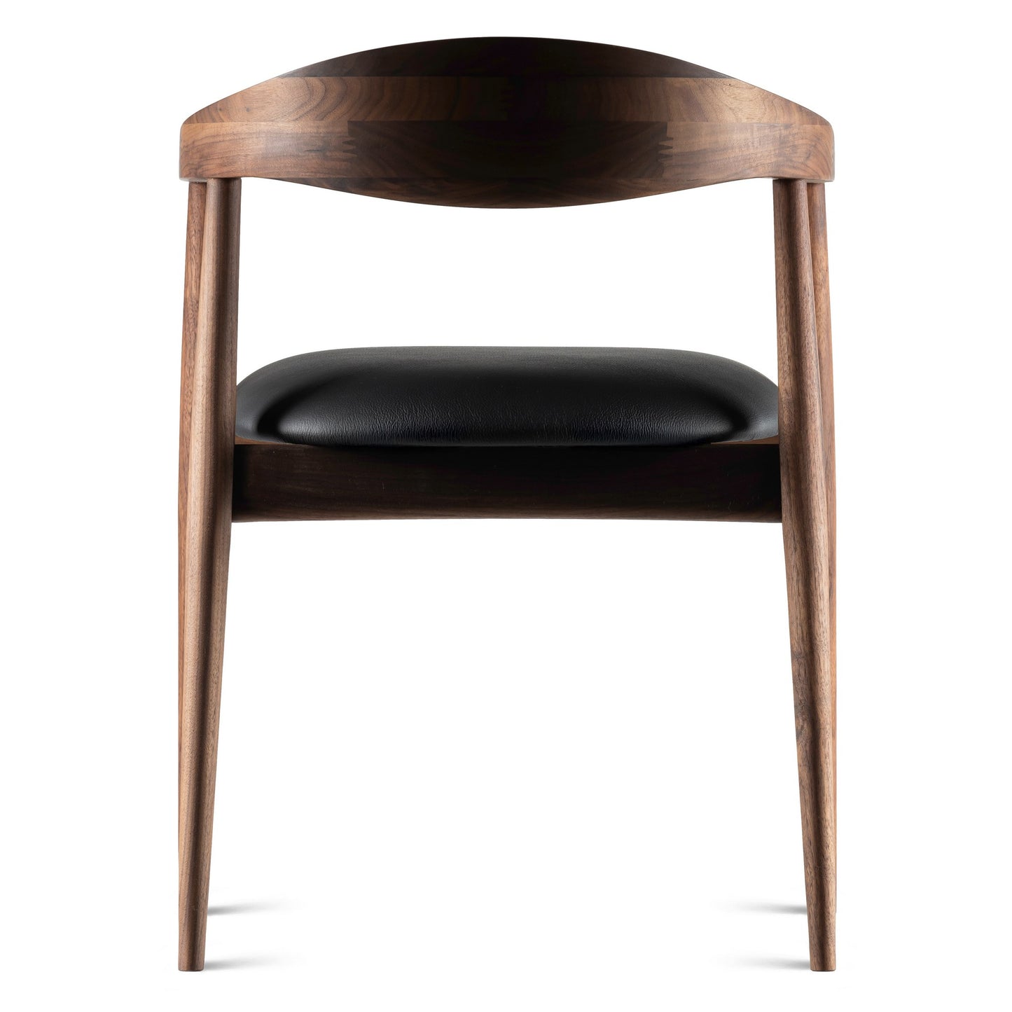 HelloChair HC307 Miru eetkamerstoel leer Onyx walnoot natural oil