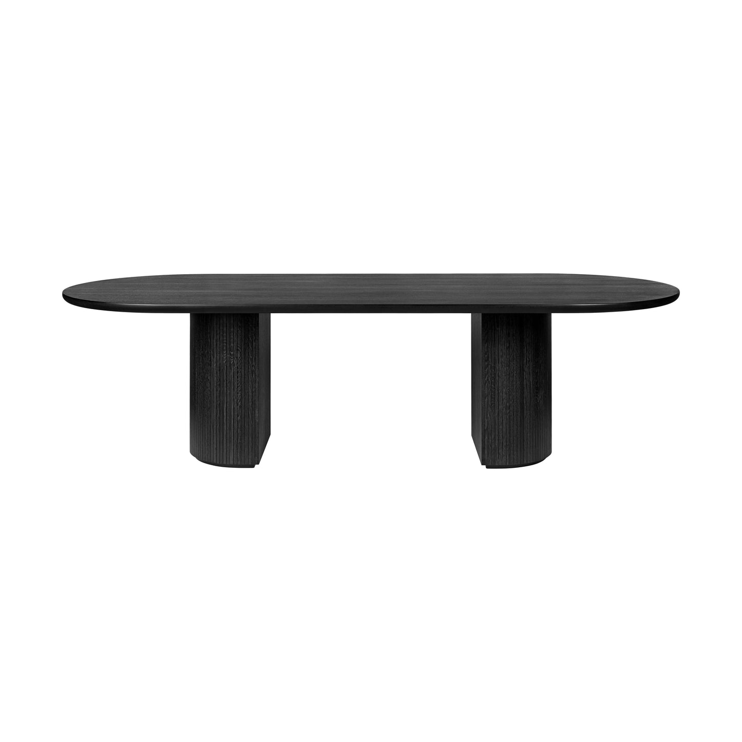 Gubi Moon Elliptical eettafel 258x101 cm zwart eiken
