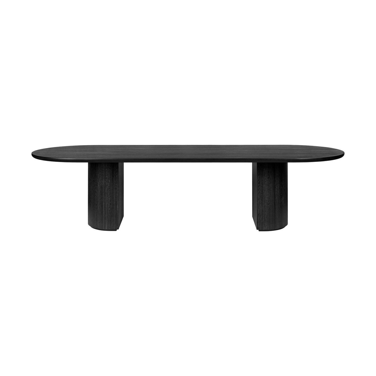 Gubi Moon Elliptical eettafel 298x101 cm zwart eiken