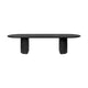 Gubi Moon Elliptical eettafel 298x101 cm zwart eiken