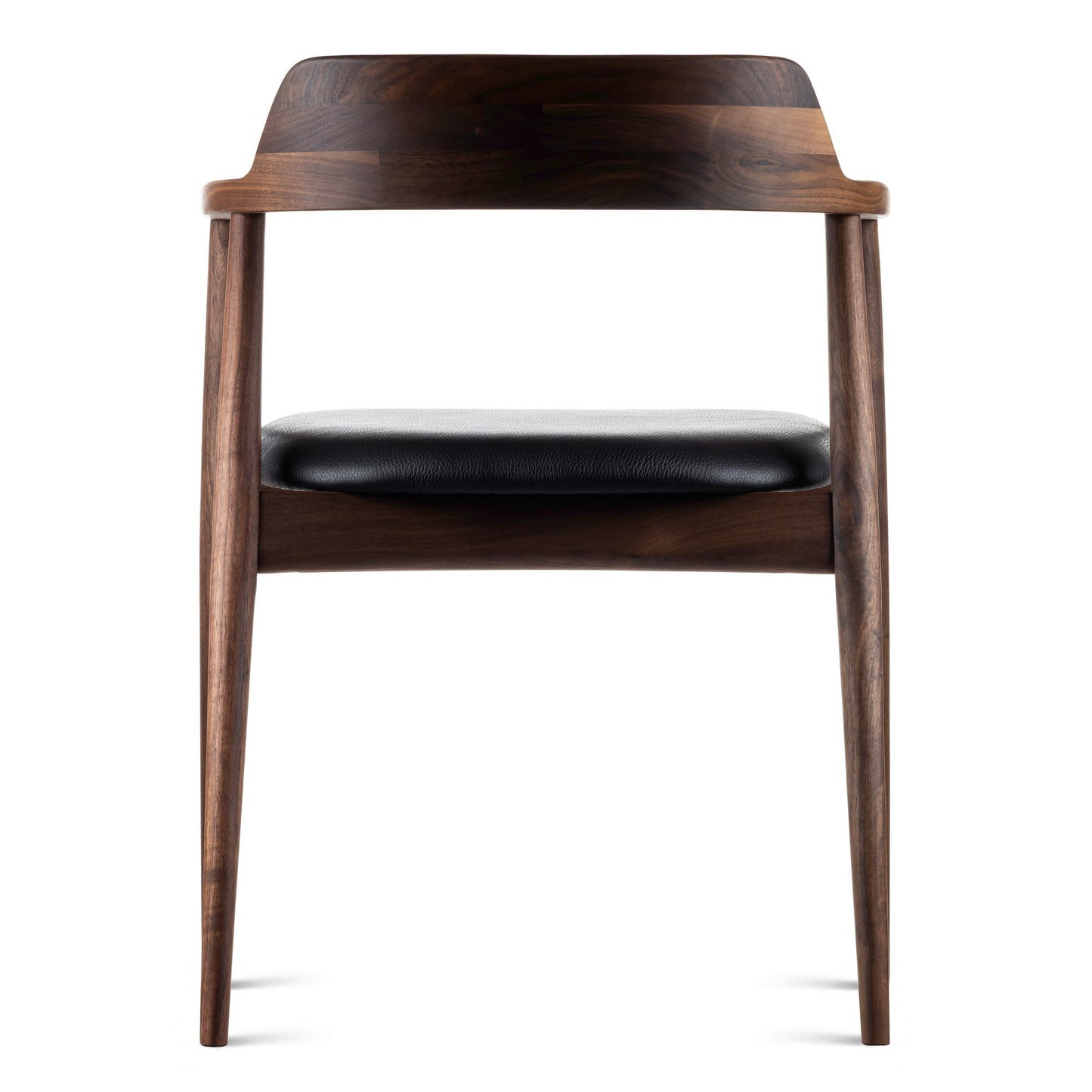 HelloChair HC308 Umi eetkamerstoel leer Onyx walnoot natural oil