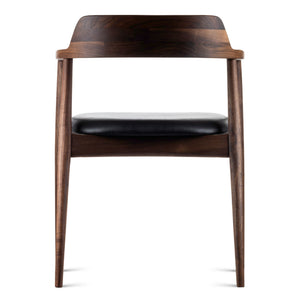 HelloChair HC308 Umi eetkamerstoel leer Onyx walnoot natural oil
