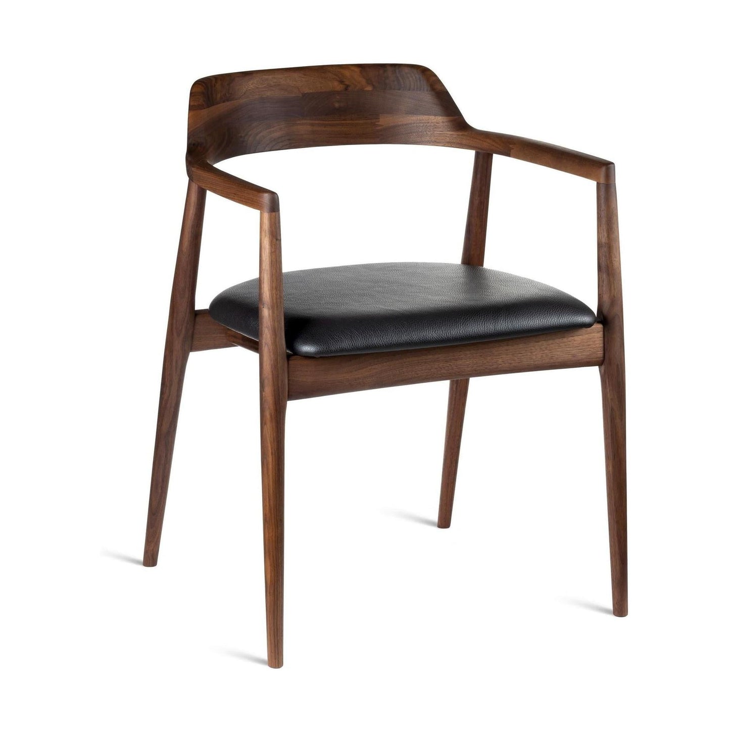 HelloChair HC308 Umi eetkamerstoel leer Onyx walnoot natural oil