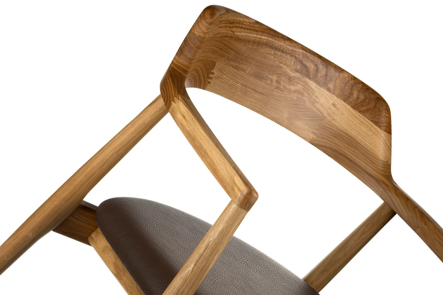 HelloChair HC308 Umi eetkamerstoel leer Dark Brown eiken manaco
