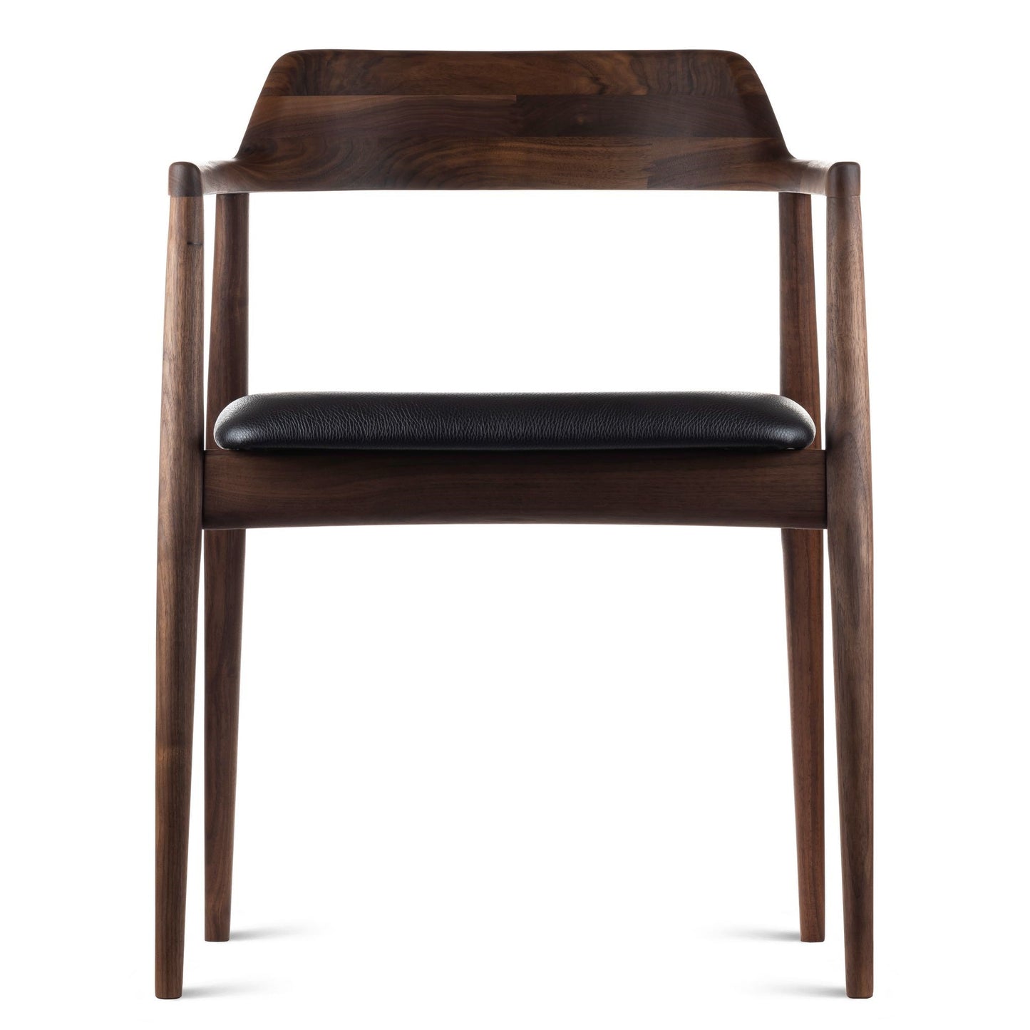 HelloChair HC308 Umi eetkamerstoel leer Onyx walnoot natural oil