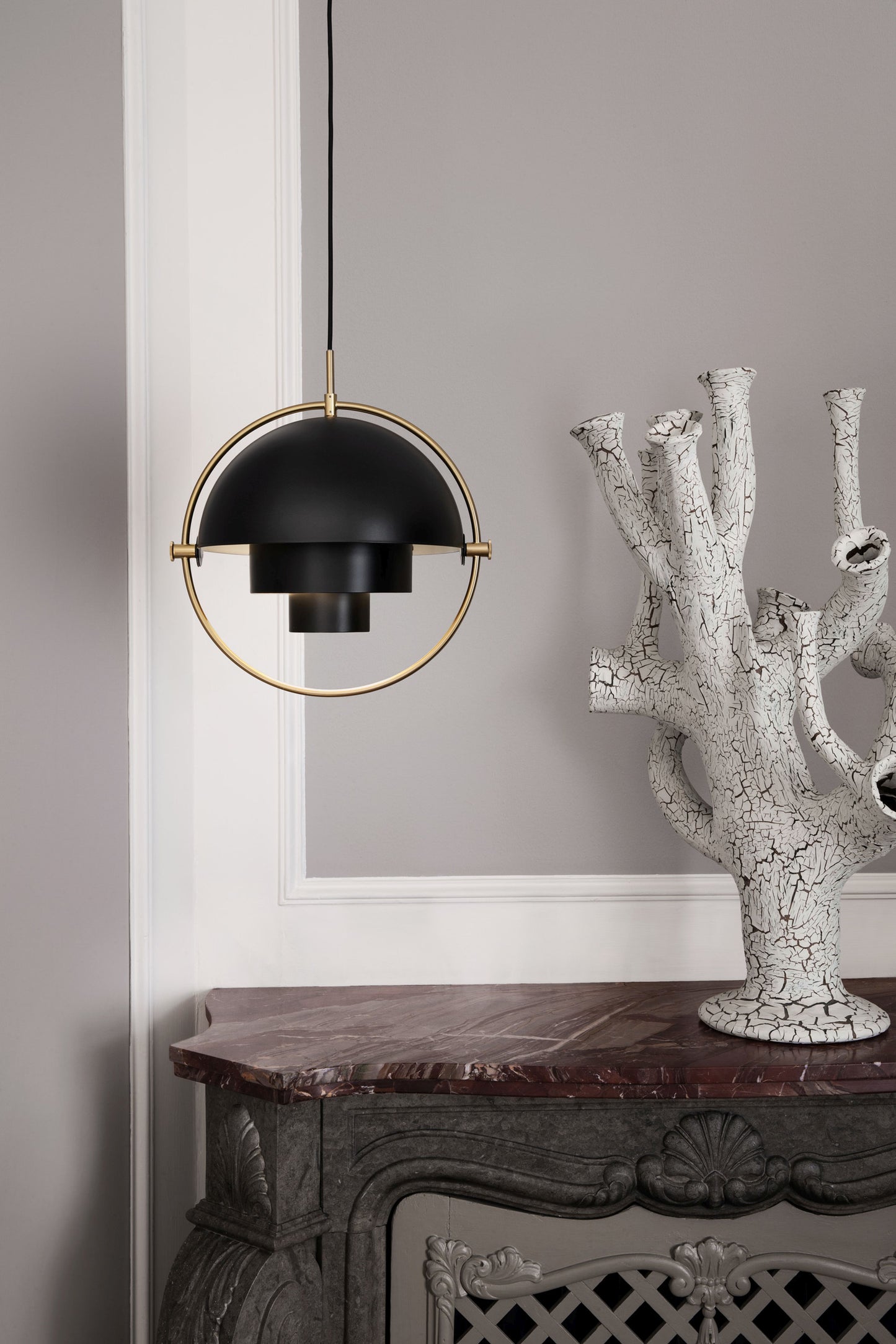 Gubi Multi-Lite hanglamp Brass / Black