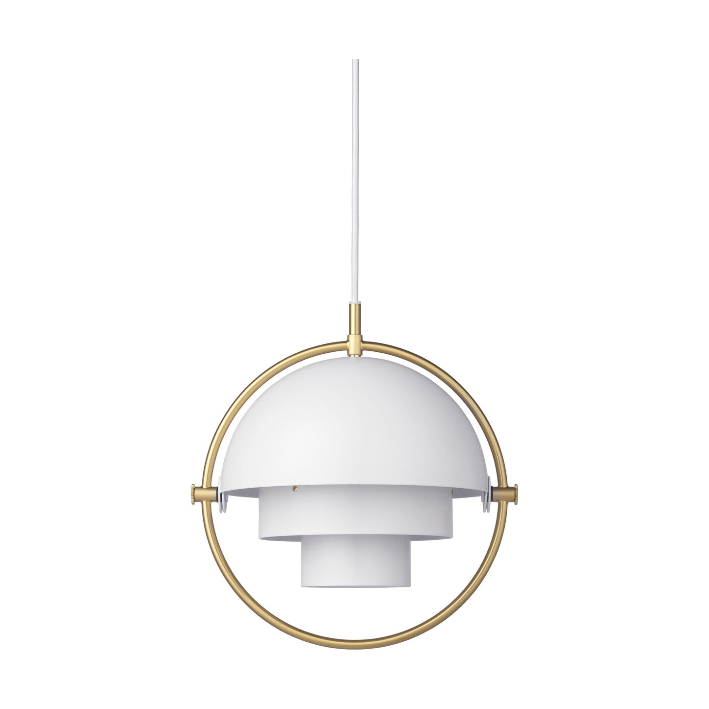 Gubi Multi-Lite hanglamp small Brass / White