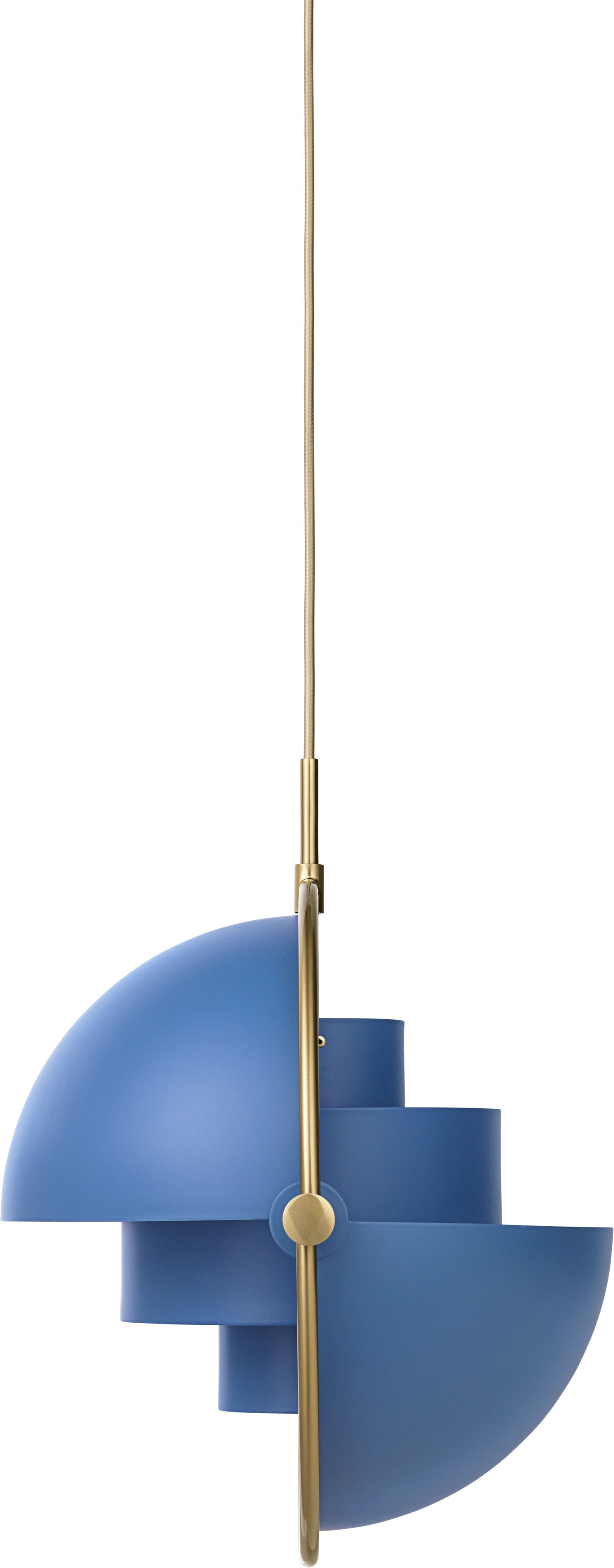 Gubi Multi-Lite hanglamp Brass / Nordic Blue