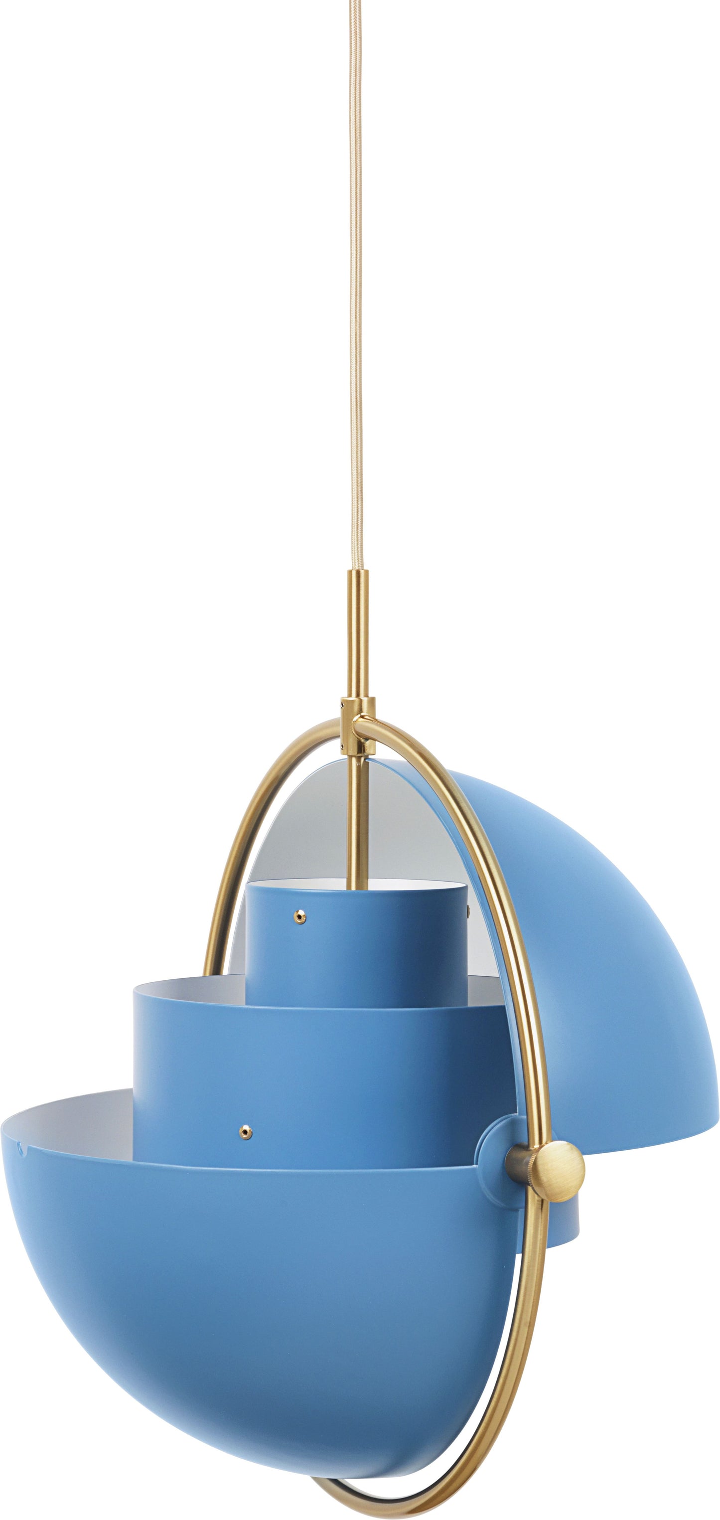 Gubi Multi-Lite hanglamp Brass / Nordic Blue