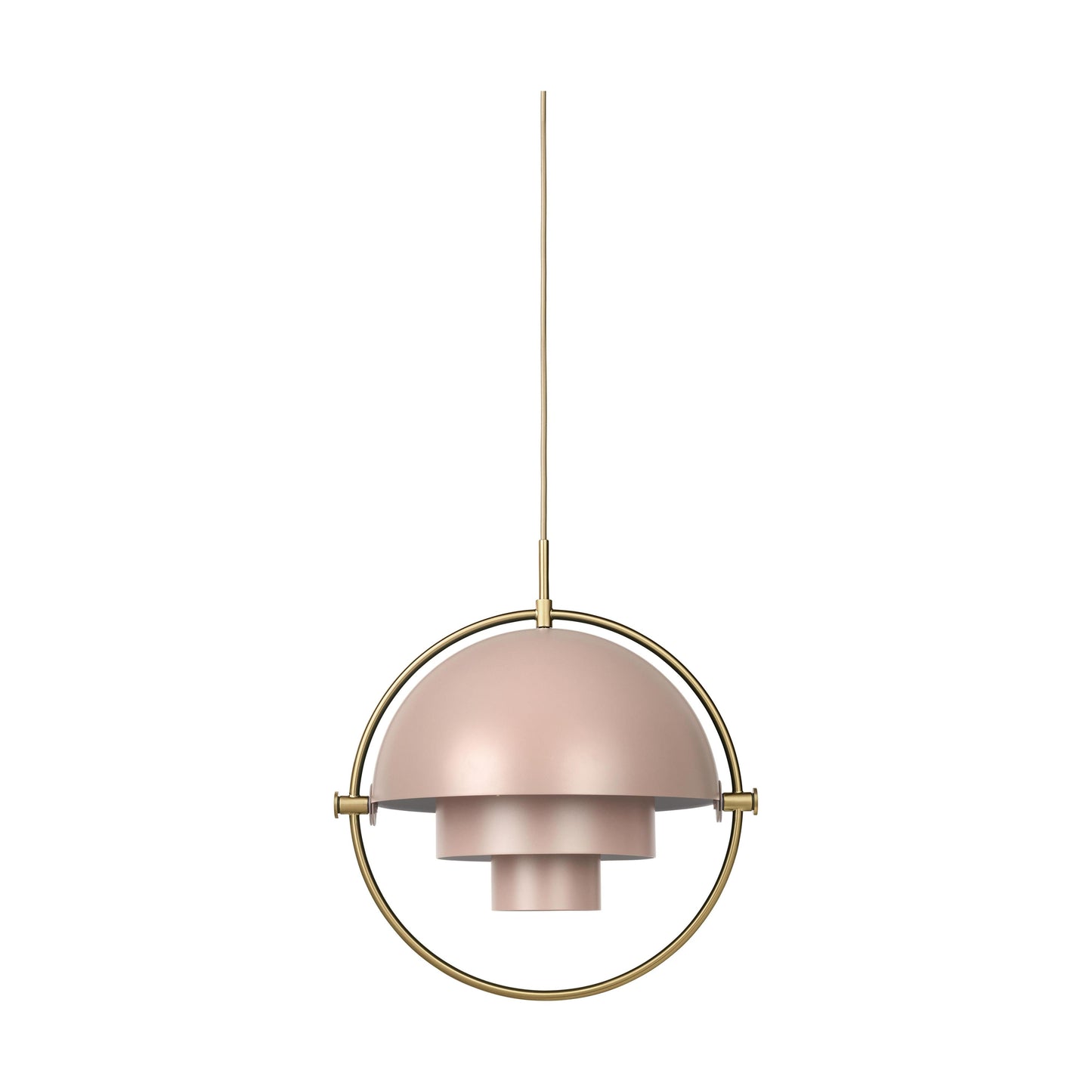 Gubi Multi-Lite hanglamp Brass / Rose Dust