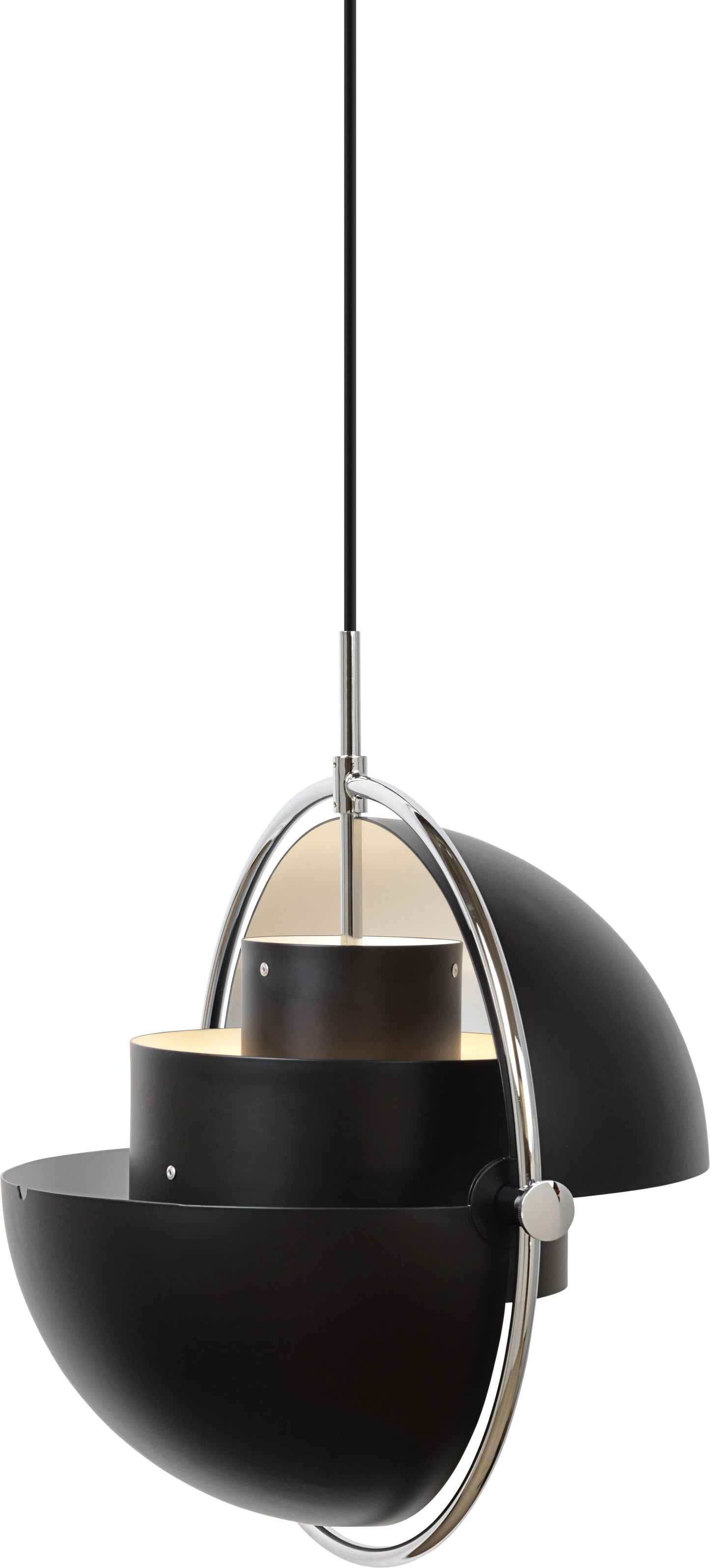 Gubi Multi-Lite hanglamp Chrome / Black