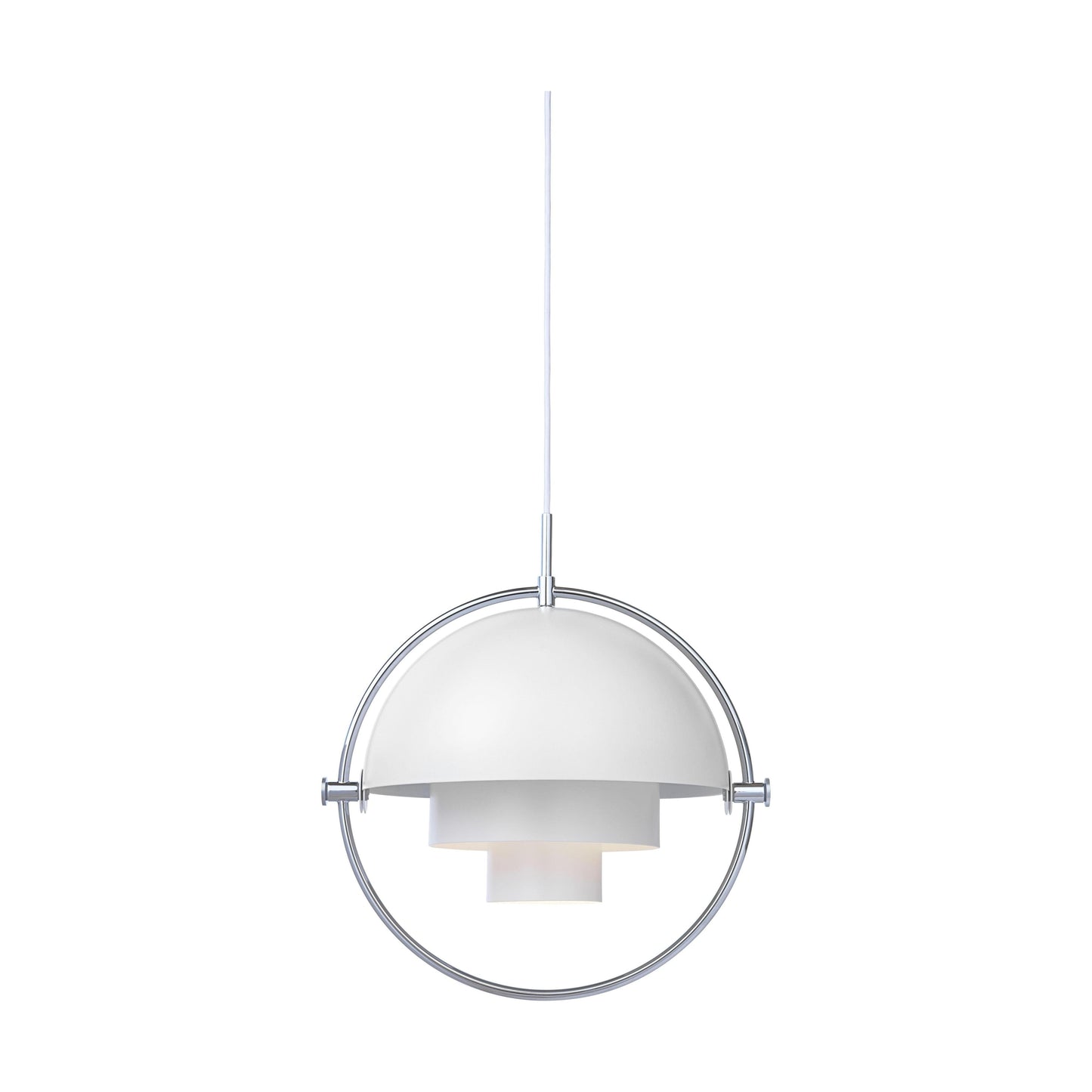 Gubi Multi-Lite hanglamp Chrome / White