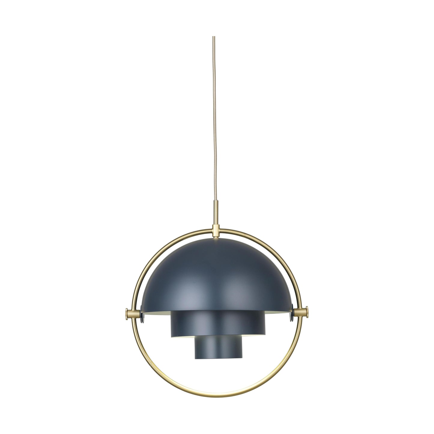 Gubi Multi-Lite hanglamp Brass / Midnight Blue