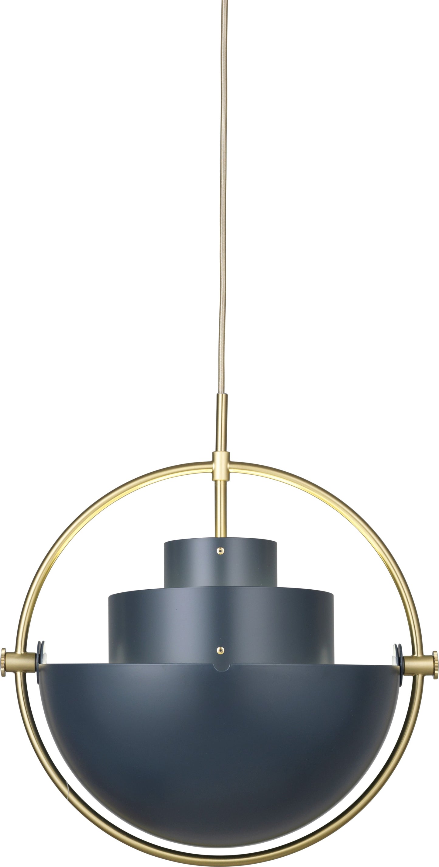 Gubi Multi-Lite hanglamp Brass / Midnight Blue