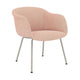 Muuto Fiber Soft eetkamerstoel gestoffeerd Ecriture 640 vierpoot staal