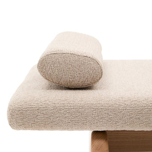 Kave Home Topaz ligbed chenille Beige essenhout naturel