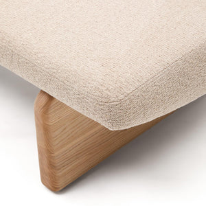 Kave Home Topaz ligbed chenille Beige essenhout naturel