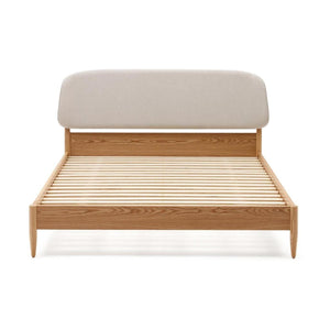 Kave Home Octavia bed met gestoffeerd hoofdbord Wit