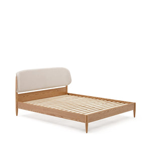 Kave Home Octavia bed met gestoffeerd hoofdbord Wit