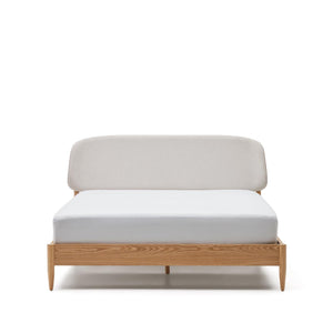 Kave Home Octavia bed met gestoffeerd hoofdbord Wit