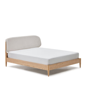Kave Home Octavia bed met gestoffeerd hoofdbord Wit