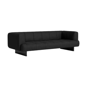 HAY Quilton Lift 3-zits bank zwart eiken Sense Black
