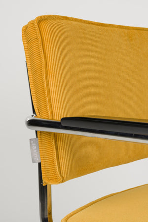 Zuiver Ridge Rib armstoel Yellow