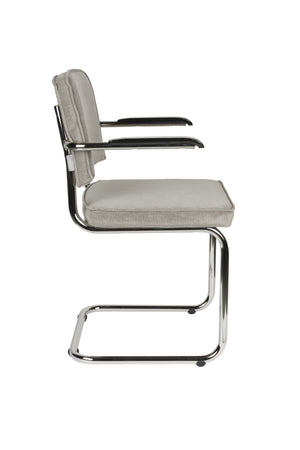 Zuiver Ridge Rib armstoel Cool Grey