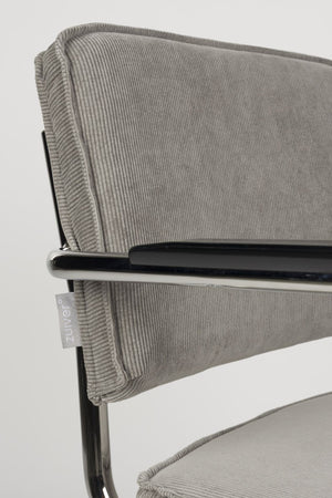 Zuiver Ridge Rib armstoel Cool Grey