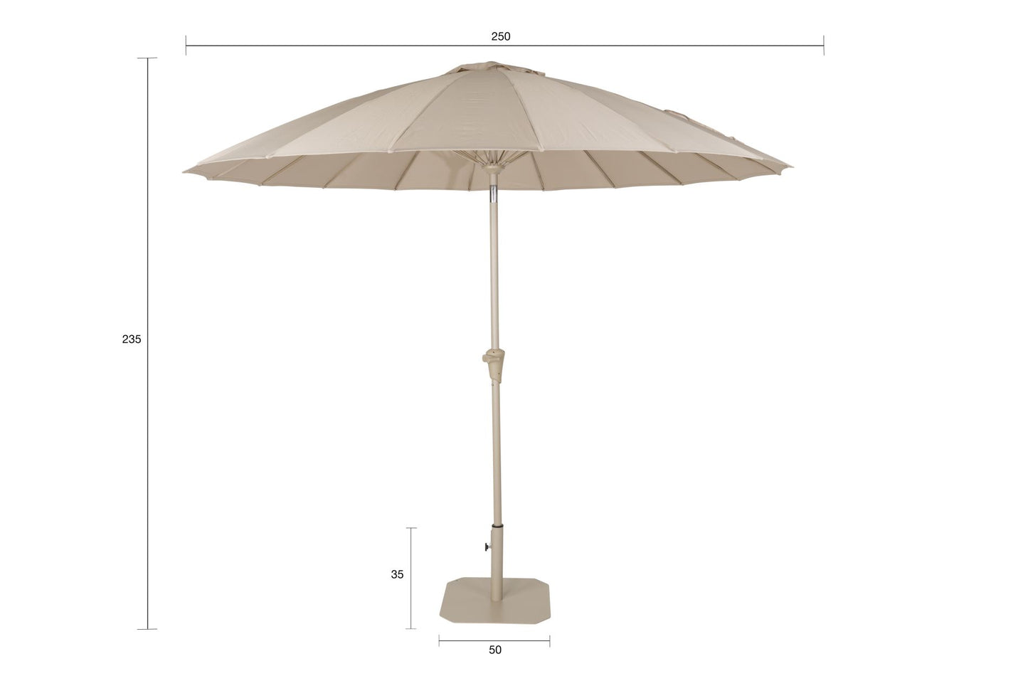 Zuiver Sunshine parasol Brown Rice
