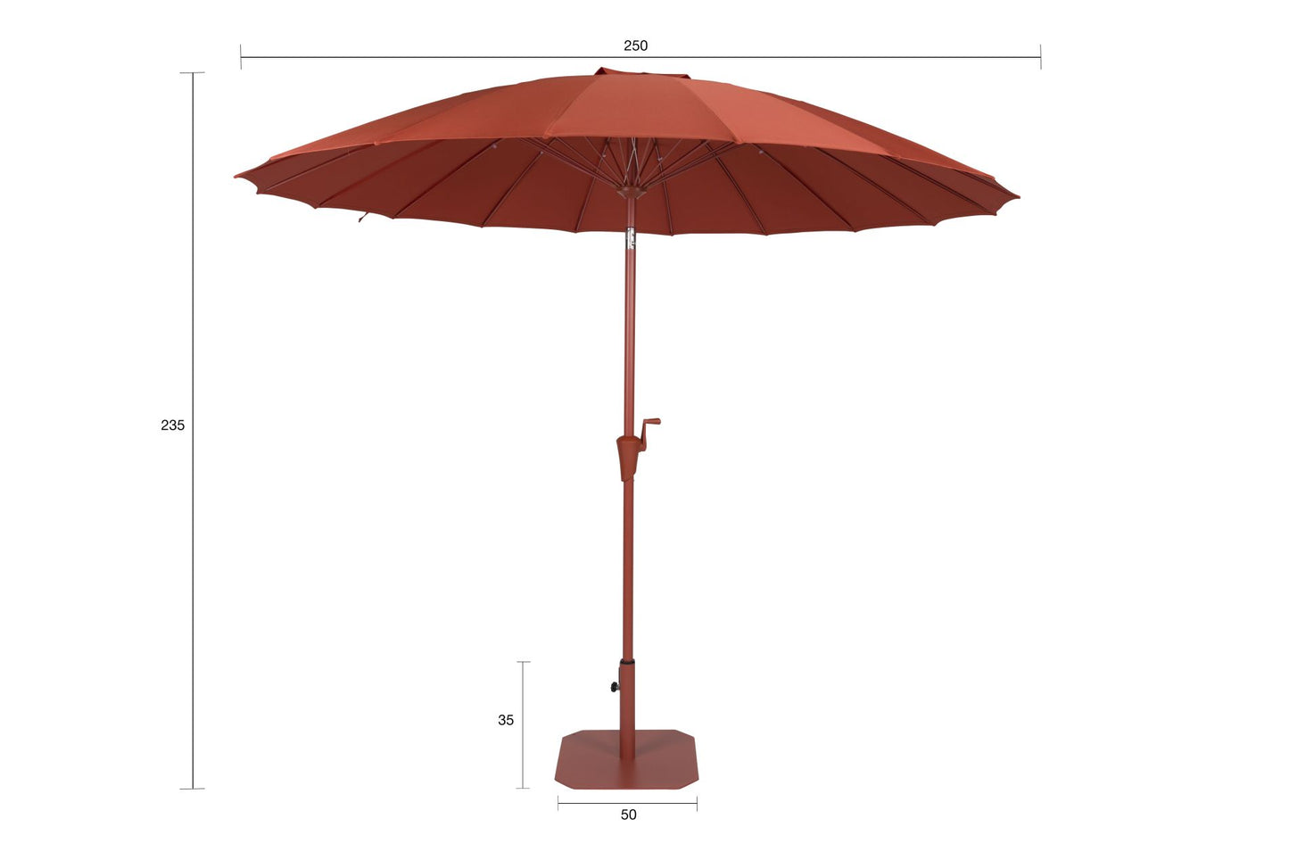 Zuiver Sunshine parasol Marsala