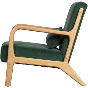 WOOOD Mark fauteuil velvet Flesgroen