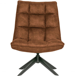 WOOOD Jouke fauteuil leerlook Cognac