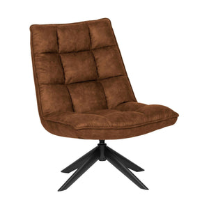 WOOOD Jouke fauteuil leerlook Cognac