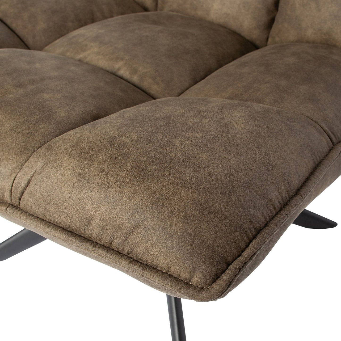 WOOOD Jouke fauteuil leerlook Groen