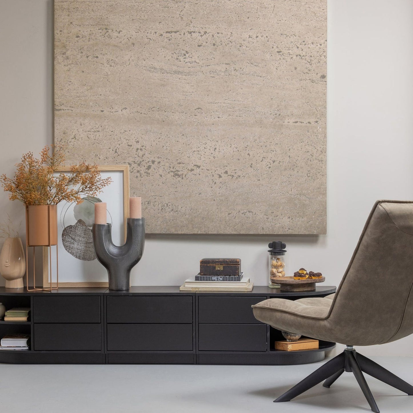 WOOOD Jouke fauteuil leerlook Groen