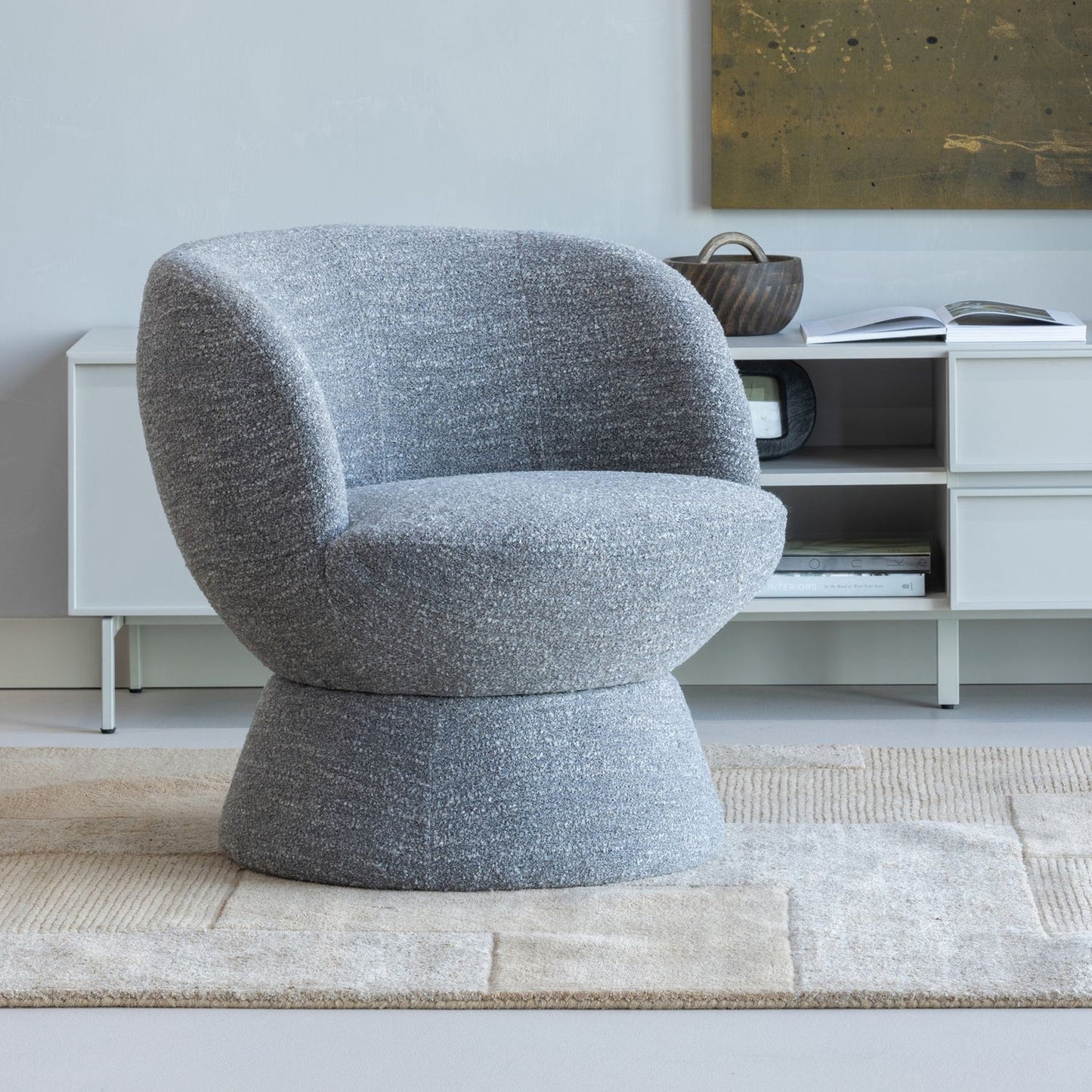 WOOOD Shuffle fauteuil Grijs Melange