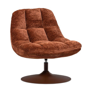 WOOOD Elvi fauteuil chenille Roestbruin