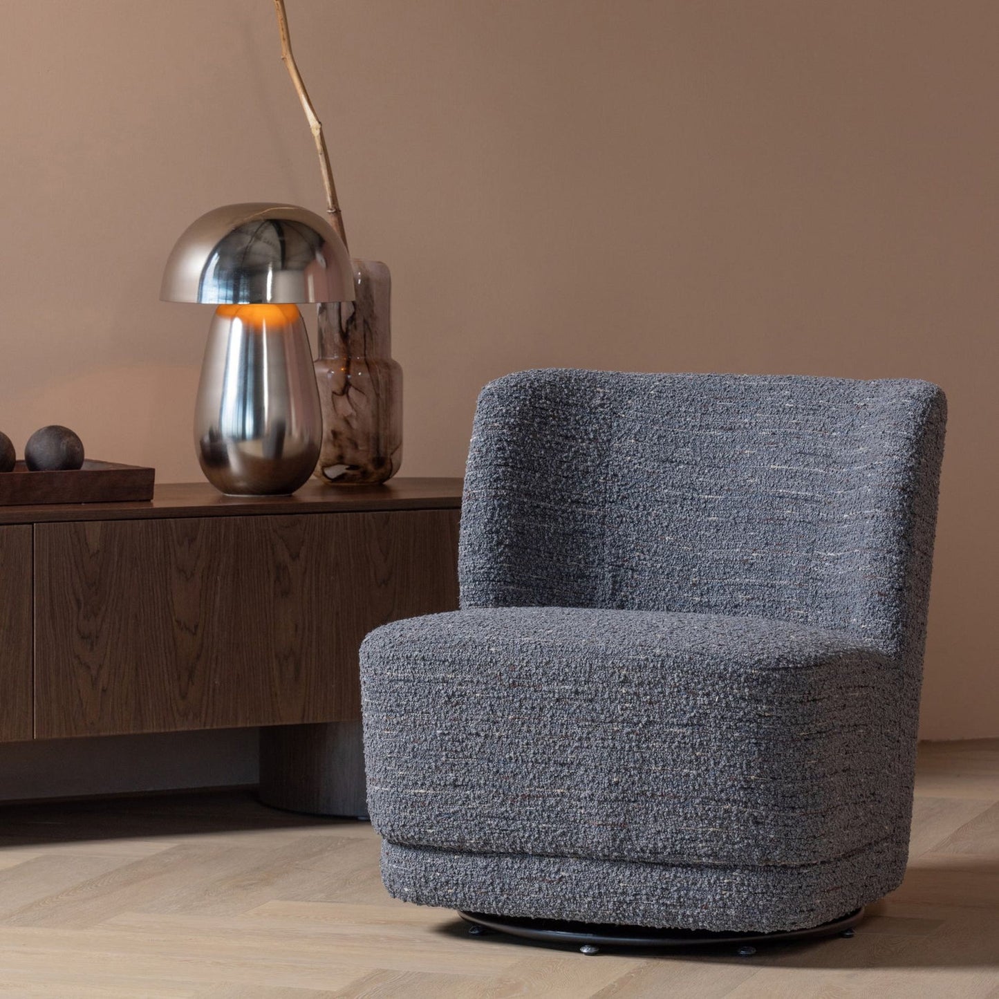 WOOOD Atty fauteuil Grijs Melange