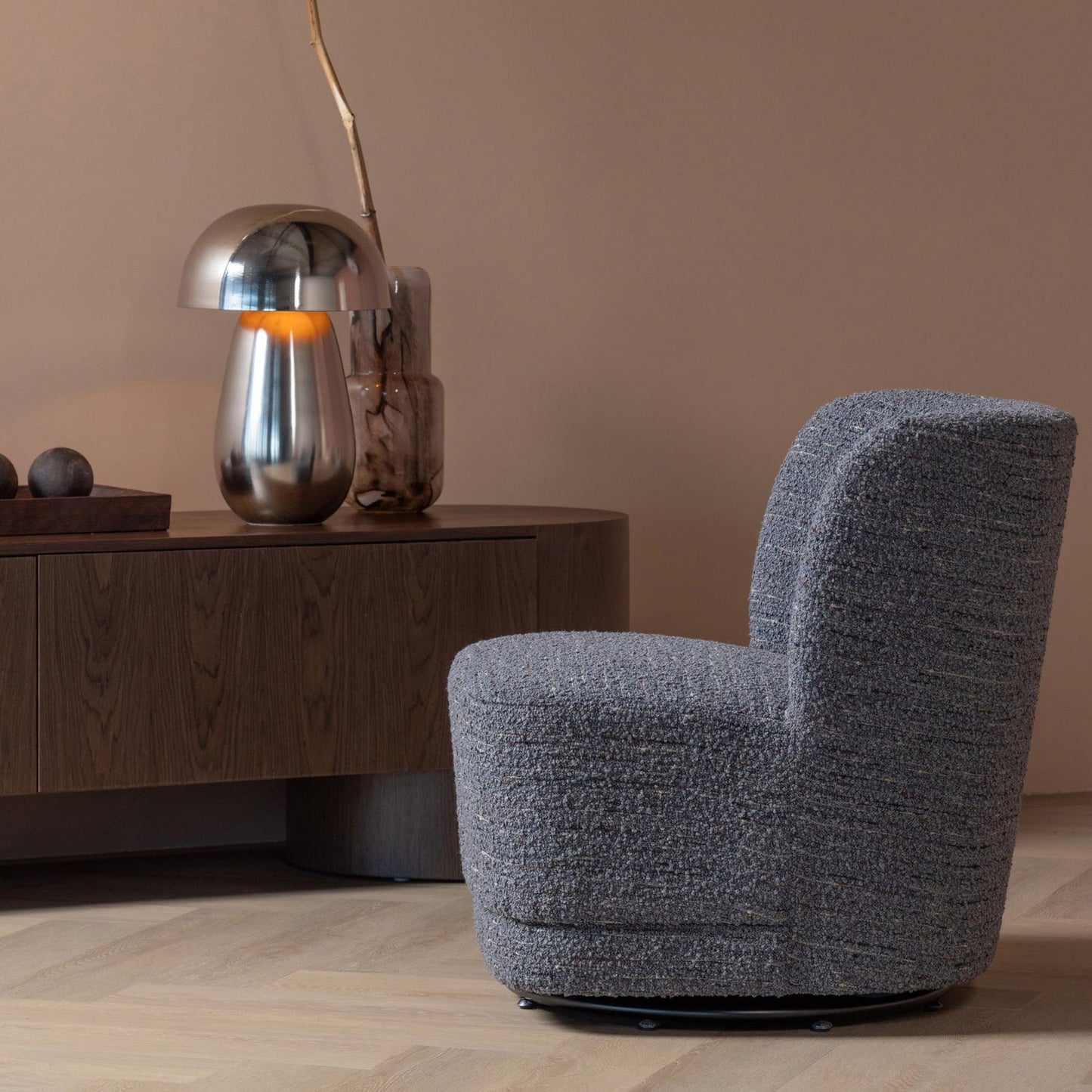 WOOOD Atty fauteuil Grijs Melange