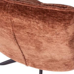WOOOD Jouke fauteuil chenille Roestbruin