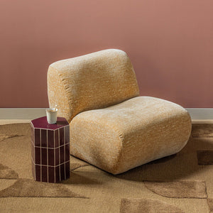 WOOOD Nomu fauteuil velvet Lichtgeel